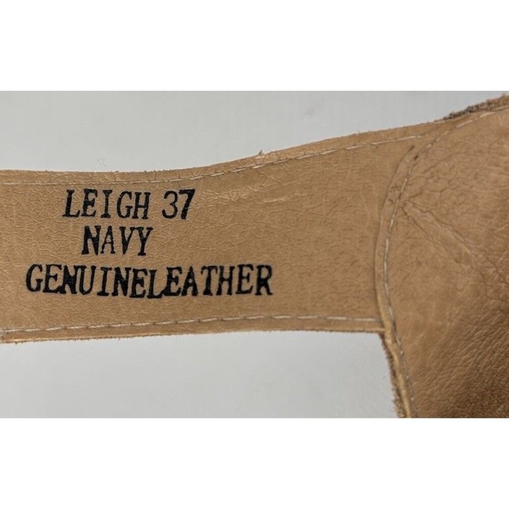 L'Artiste by Spring Step Womens Leigh Leather Slide Sandal Navy Multi EU37 6.5-7 - Picture 10 of 11